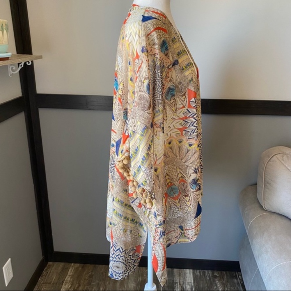 UMGEE womans dolman open cardigan short sleeve size S/M lightweight print - Picture 6 of 16